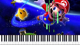 Video thumbnail of "Super Mario Galaxy // To the Gateway | LyricWulf Piano Tutorial on Synthesia"