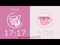 25/5 Pomodoro Timer with Pink Noise Rain ☔️ 1.5 Hour Study with Me for Deep Focus &amp;ADHD #pomodoro 