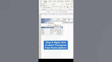 How to Transpose Paste in Excel #sheets #format #exceltutorials #funfacts #howto #exceltricks