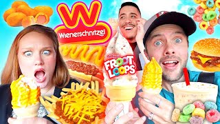 Tasting EVERYTHING On Wienerschnitzel’s Menu!!! FROOT LOOPS Ice Cream Cone! screenshot 4