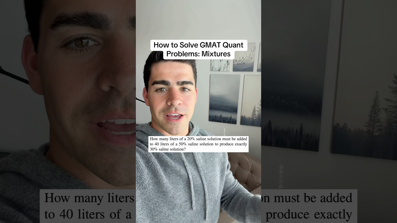How to solve mixtures type problems for the GMAT Quant section