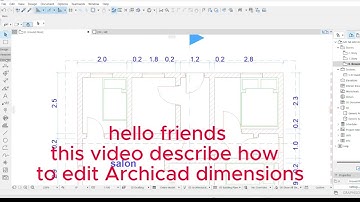 How to Edit ArchiCAD dimensions/uko wakore edit dimensions archiCAD
