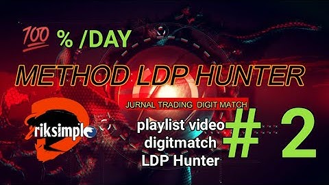 JOURNAL TRADING DIGIT MATCH LDP HUNTER #2