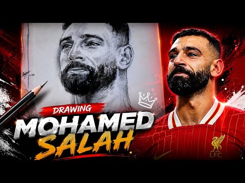 Drawing Mohamed Salah ~ The Egyptian King 👑🇪🇬