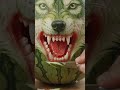 Epic Wolf Waterrmelon Carving Time-Lapse #ai #usa #vuralvideo