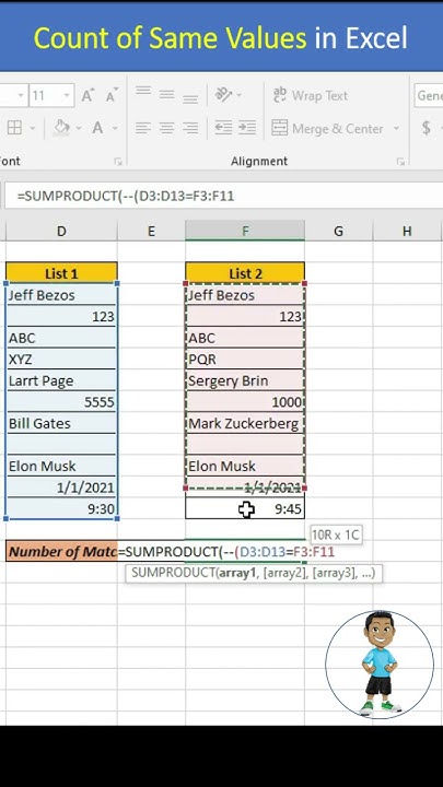 Count Same Values in Excel #excel #exceltips #exceltutorial #msexcel # ...