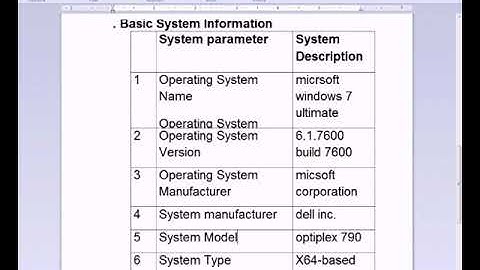 Basic system Information(from coc level one question in amharic
