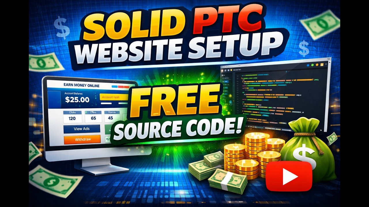 SOLID PTC WEBSITE SETUP/ ADS EARNING|| FREE SOURCE CODE|| MR DEVELOPER ...