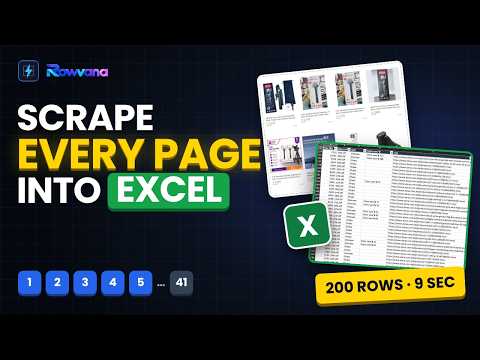 200 Rows in 9 Seconds: Scrape All Pages with Rowvana (Pagination Tutorial)