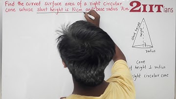 MENSURATION Exercise 17.2 Q2 Class X ICSE | IIT JEE Find the curved surface area of a right circular