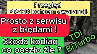 Przegląd PRZED końcem gwarancji auta prosto z serwisu. Skoda KodiaQ co poszło źle ? TDI BiTurbo.