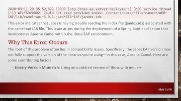 Resolving the Could not read provided index Error in JBoss EAP Deployment
