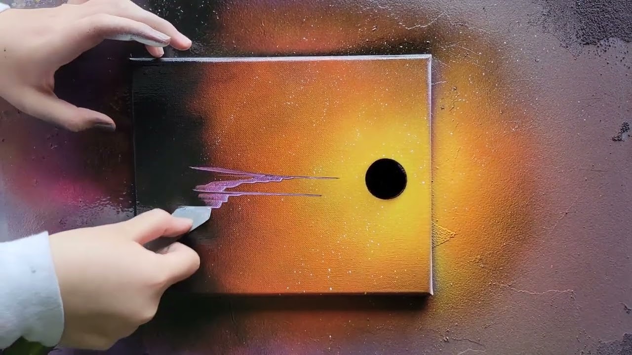 2 Minute Improv Spray Paint Art