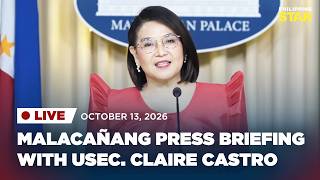LIVESTREAM: Malacañang Press Briefing (October 13, 2026)