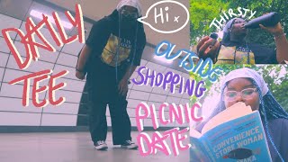 taking myself on a solo picnic date (ft korean &amp; japanese study, shopping and reading)| Daily Tee🪴