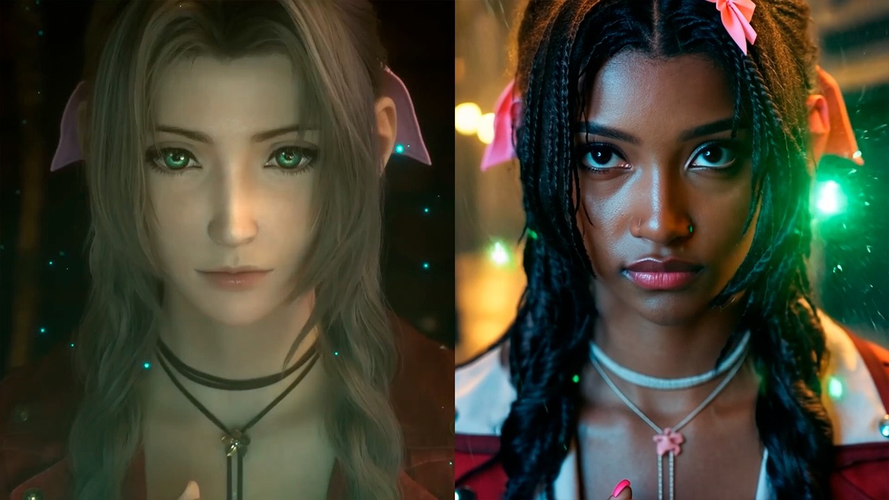 FF7 but EVERYONE is BLACK (Except Barret)