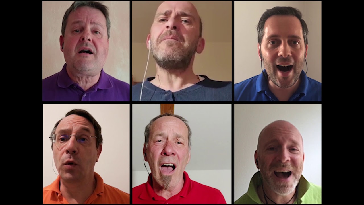 Harmonisch Komisch in Quarantäne singt "The Longest Time" von Billy Joel