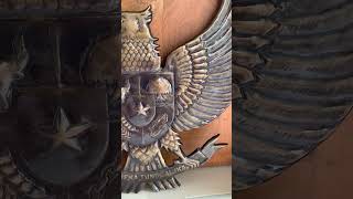 Lambang Garuda Pancasila Alumunium Hiasan Dinding 50cm × 50 cm Antik