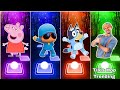 Peppa pig  pocoyo  bluey  blippi  who is win