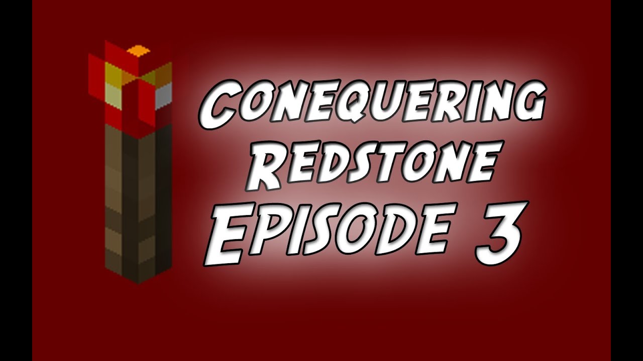 Conquering Redstone - [Episode 3] - Piston Door - In this video I show you how to build a piston door. I failed a little bit, as I always do, so I cut out some parts.