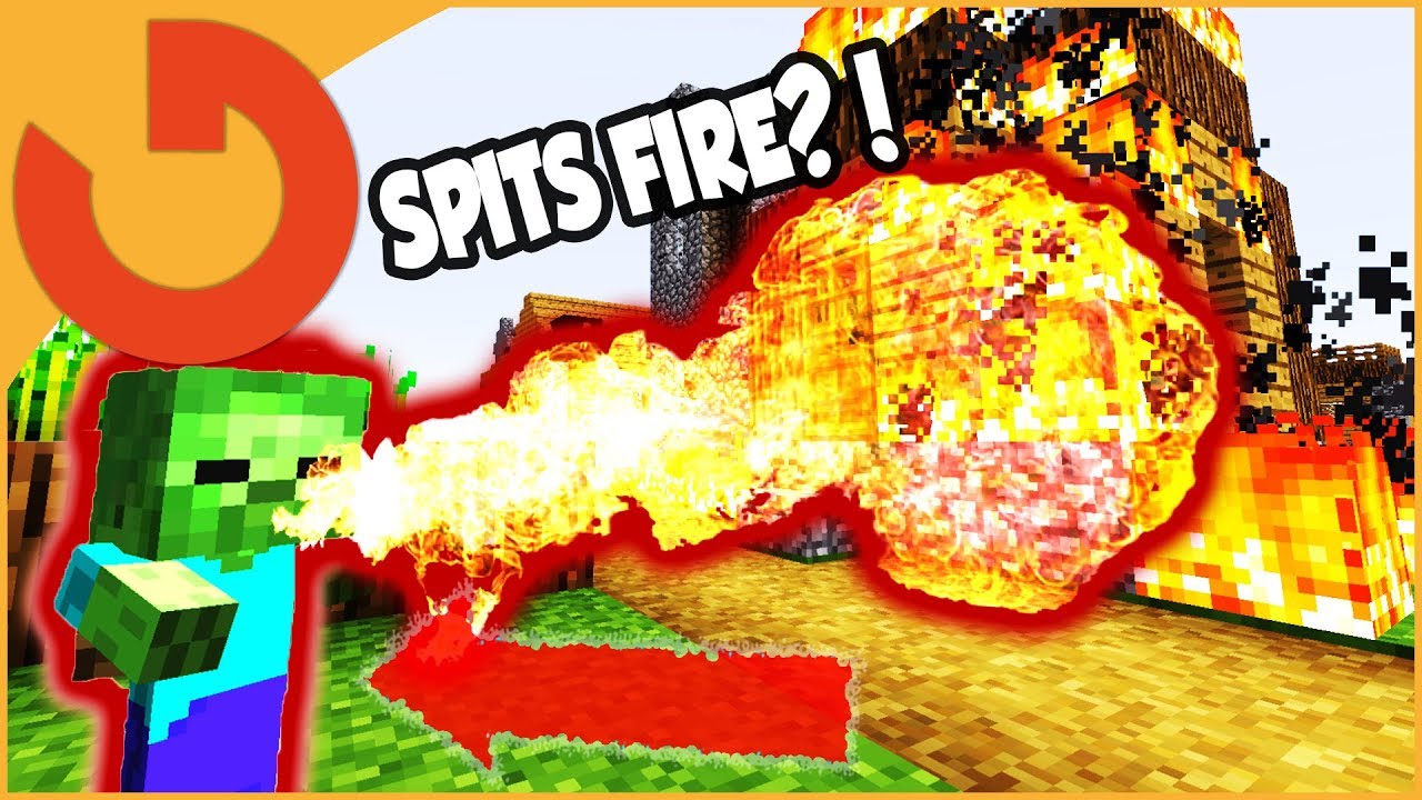 BABY ZOMBIES SPIT LITERAL FIRE! (Minecraft Mob Trolling S3E4) - YouTube