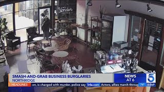 Smash-and-grab thieves hit two businesses in Northridge
