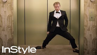 Derek Hough in the Golden Globes Elevator Wealth