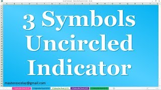 Create 3 Symbols UnCircled Indicators Icon Sets Conditional formatting in Excel 2016