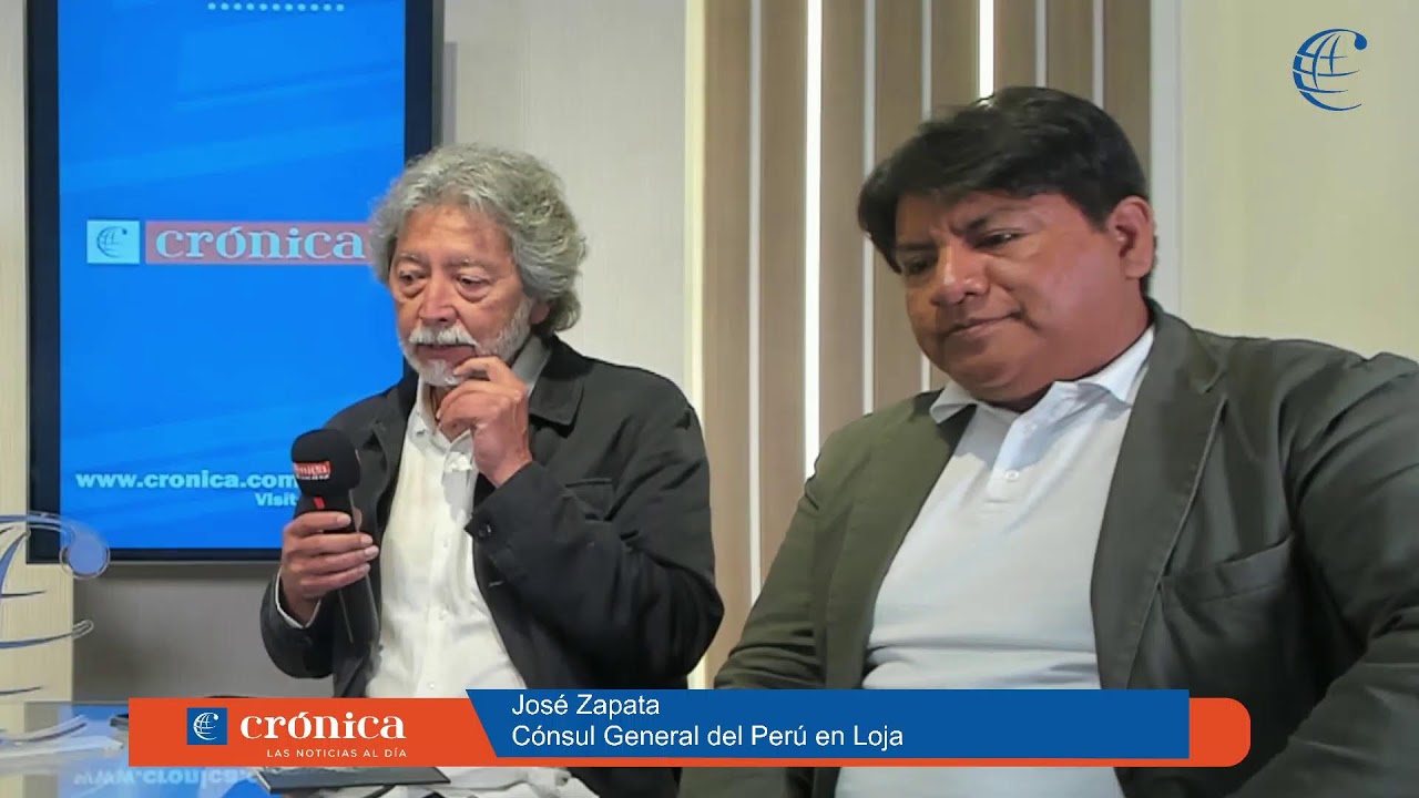 José Lalupú Valladolid, poeta peruano y el Cónsul General del Perú en Loja, José Zapata