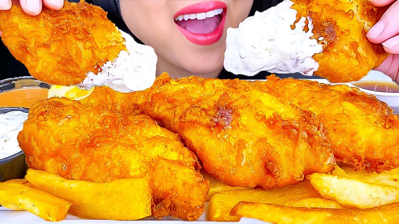 Asmr Mukbang | Fish And Chips | Eating Sounds | ASMR Phan