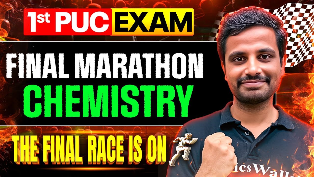 1st PUC Chemistry Final Marathon⚡| All Concepts & Imp Questions Covered |  Score 65+ Guaranteed!