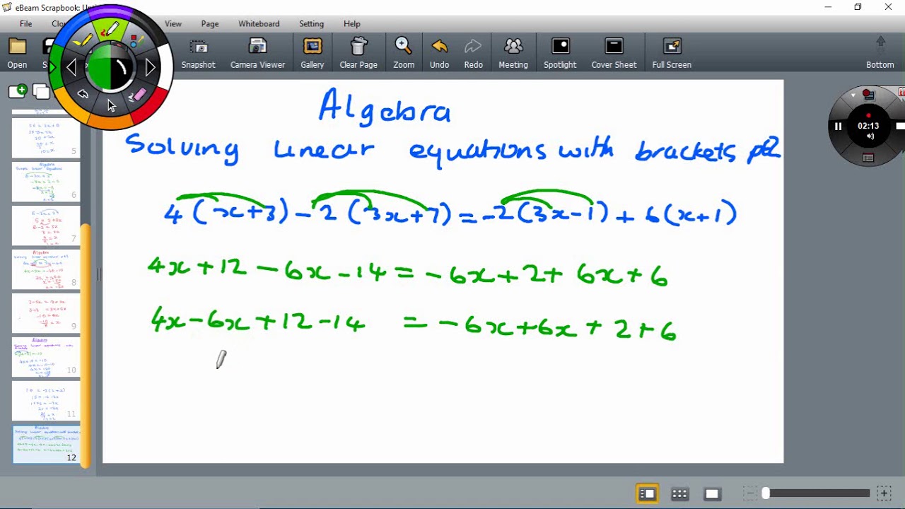 ALGEBRA Solving Linear Equations With Brackets Pt2 YouTube algebra-solving-linear-equations-with-brackets-pt2-youtube