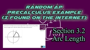 AP Precalculus Section 3.2 Example: Arc Length