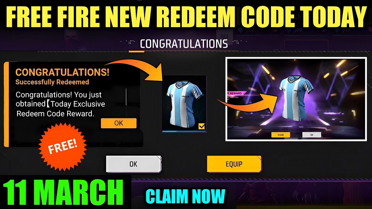11 March exclusive reward claim now | redeem code
