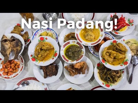 Nasi Padang  AMAZING Indonesian Food  Beef Rendang and Gulai Otak!  YouTube