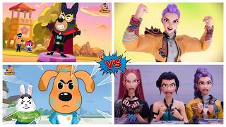 TILES HOP K-POP DEMON HUNTERS 🆚 SHERIFF LABRADOR EDM RUSH screenshot 2