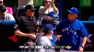 Jose Bautista Ejected Against the Rangers