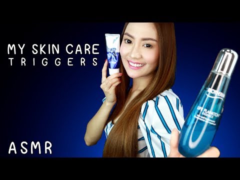 ASMR ไทย เปิดกรุ!! เสียงเคาะ ครีมบำรุงผิว พี่น้ำชา 💄 ASMR MY SKIN CARE TRIGGERs Tapping, Scratching