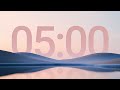 5 Minute Minimal Countdown | 300 Seconds Timer #timer #countdown #5minutes