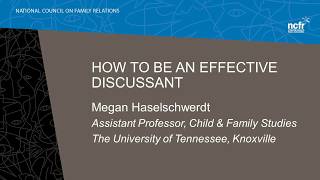 How to Be an Effective Discussant