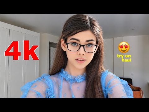 4K Lingerie Try On Haul See Everything Sheer Transparent Micro Bikini & See-through Dresses with me