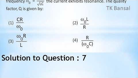 For an RLC circuit driven with voltage of amplitude vm and frequency