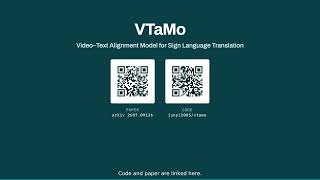 VTaMo: Video–Text Alignment Model for Sign Language Translation (ECCV 2026)