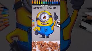 Movie vs. Anime part 2💛💙​drawing minions #drawing #colorpencil #minions #minionandmonsters #coloring
