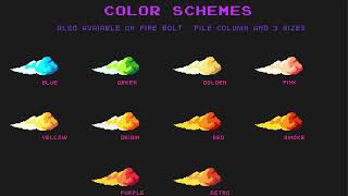 Fire Pixel Art Effect Game Asset