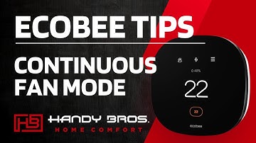 Ecobee Fan Settings | Why We Recommend CONTINUOUS Fan Mode | Handy Bros. Smart Thermostat Tutorial