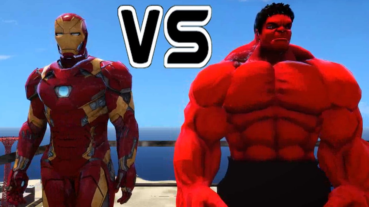 IRON MAN VS RED HULK - EPIC BATTLE - YouTube
