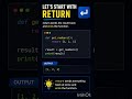 Yield vs Return in Python Explained in 30 Seconds 🚀 #Python #coding #viralshorts