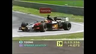 2002 F1 Austrian GP-Qualifying - Alex Yoong slide at braking