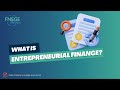 What is entrepreneurial finance?